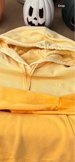 Champion Yellow Orange Hoodie Size M