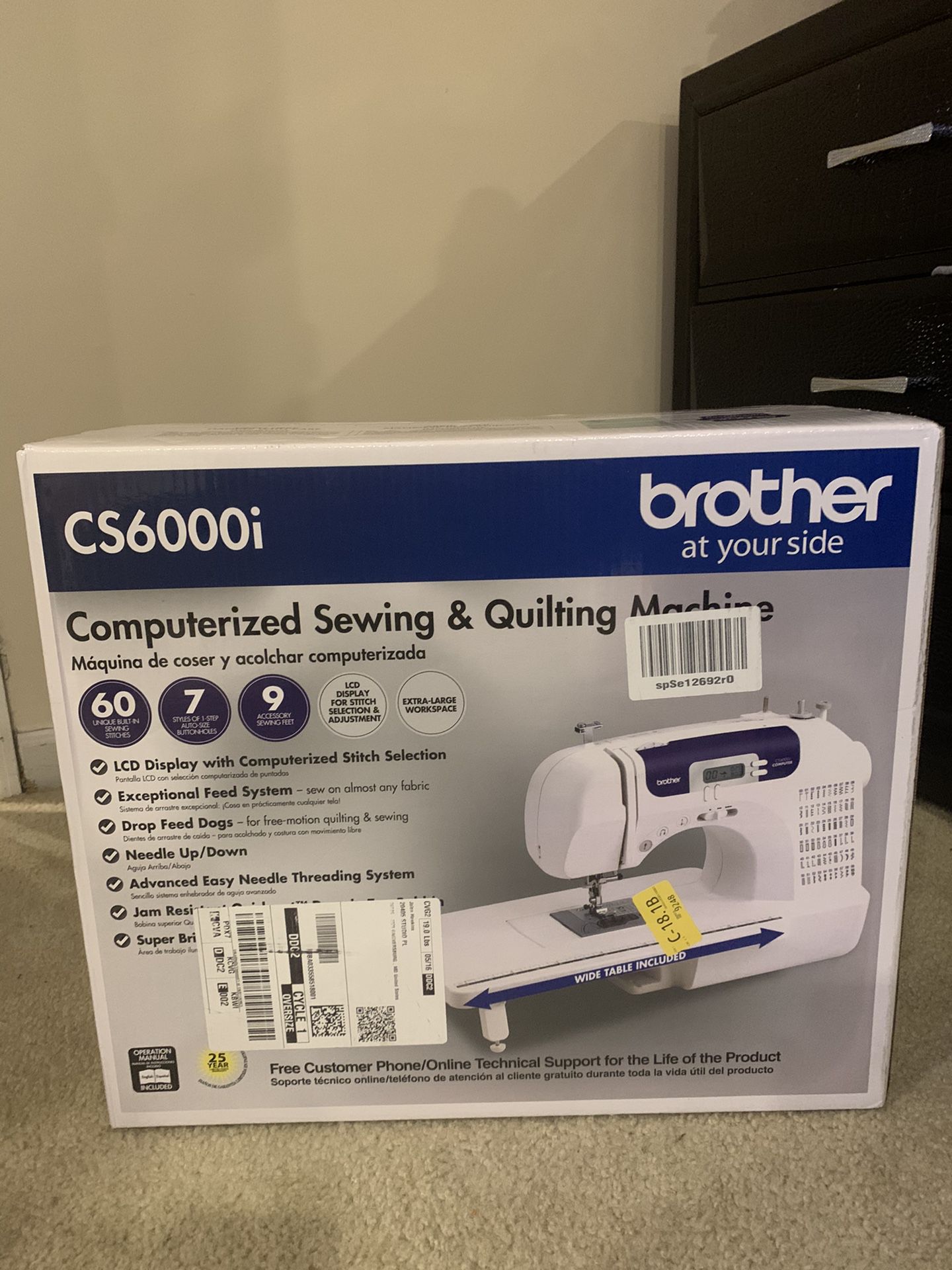 Brother Sewing and Quilting Machine, CS6000i