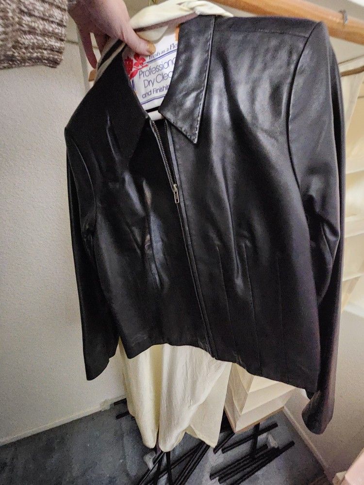 Womens Leather Jacket Black