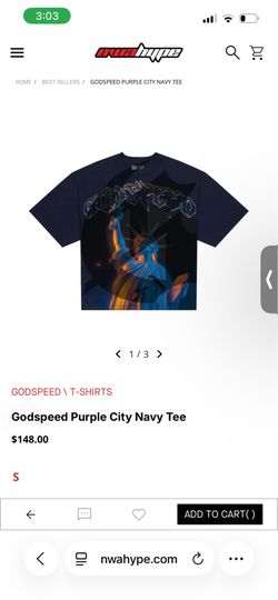 Godspeed purple city color navy blue size Extra small in mens