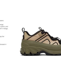 Burberry Beige & Khaki Technical Arthur Sneaker