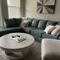 Teal Sectional Couch 