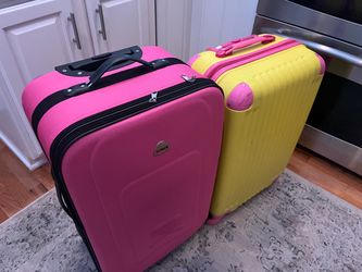 Luggage suitcases. $25 each of wheels. At Freas smoke free. Smoke free
