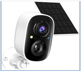 New-2K FHD Smart Wireless Security Camera Indoor/Outdoor,Solar Powered WiFi Camera with Color Night Vision, Motion Detection, 2-Way Audio, Weatherproo