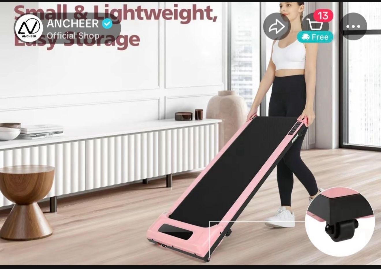Treadmill running pad