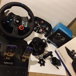 Logitech G29 Driving Force Racing Wheel With Shifter.