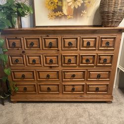 Vintage Rustic Wood Dresser 
