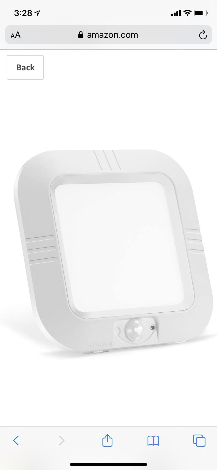 Lineway Motion Sensor Ceiling Light Battery Operated Wireless Motion Activated LED Ceiling Light 6000K 180LM Indoor Outdoor for Closets Stairway Cabi
