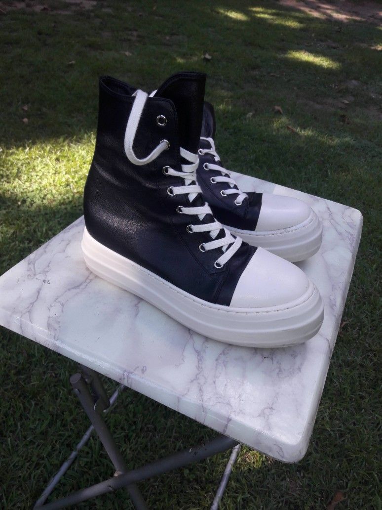 ** RICK OWENS SNEAKER ZIP BOOTS ** SIZE 9
