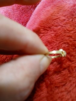  ( Had 30 Was Accident) ($ 45)  T14KT Gold  -3 - Heart Ring - Open Back