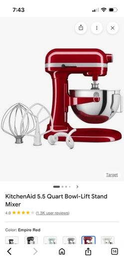Kitchen aid mixer cherry red