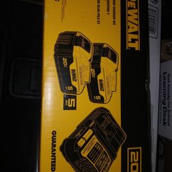 Dewalt 2 Pack 5.0 Batteries And 4a Fast Charger