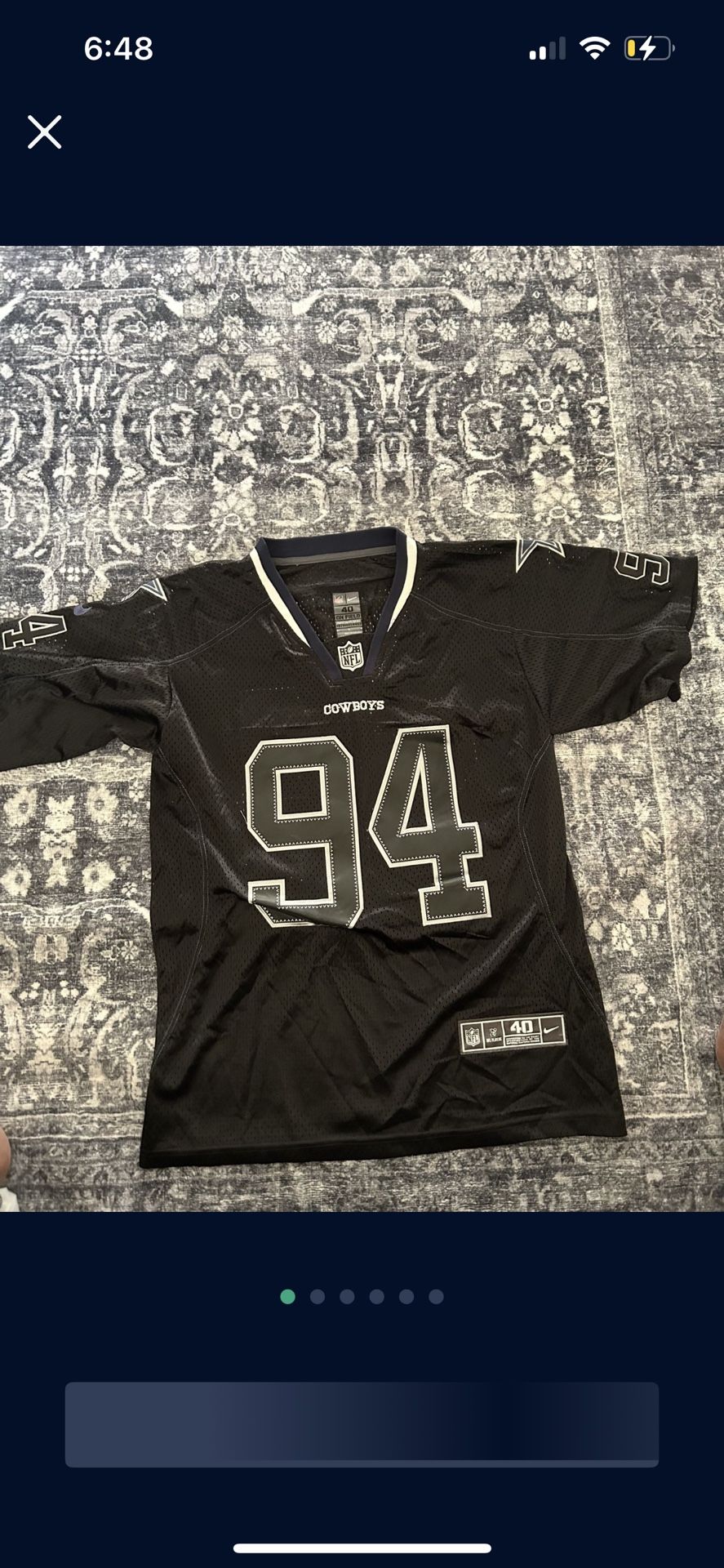 COWBOYS #94 DEMARCUS WARE BLACK JERSEY Size 40 New