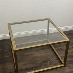 Gold Glass Coffee Table