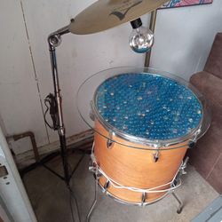 Floor Tom Drum End Table With Cymbal Stand Floor Lamp