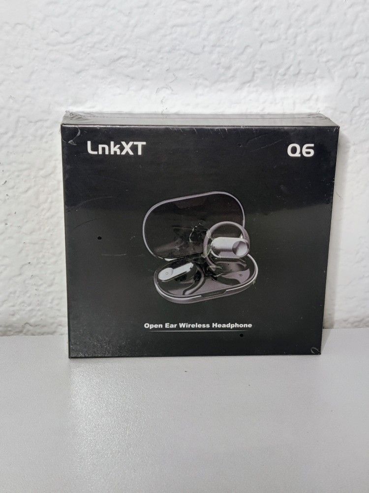True Wireless Bluetooth Headphones, 'LnkXt Q6' Open Ear Headphones with Ear Hook for Sports, Wireless Earbuds with Bluetooth 5.4 with Mic for Sports