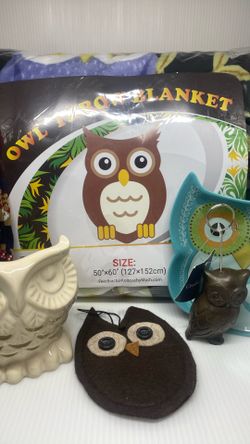 NWT Lot Of 6 Owl Themed Items