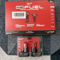 Milwaukee M12 FUEL Combo Kit + Extra XC 3.0 Batteries — Brand New