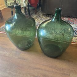 Vintage European Hand-Blown Glass Demijohns – Rare Find from Germany!