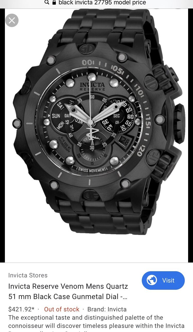 Black invicta reserve 27795 model for Sale in Houston TX OfferUp