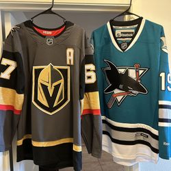 Authentic Vegas And Sharks NHL Jerseys