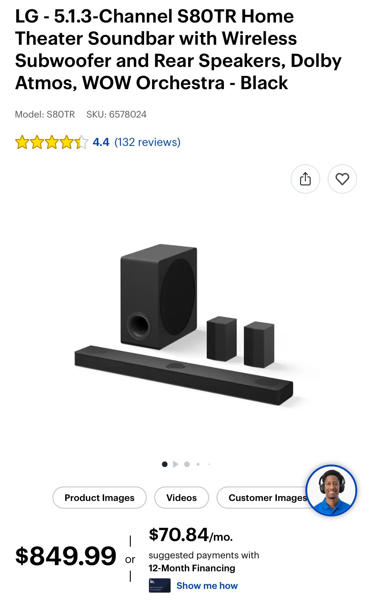 LG S80TR Soundbar