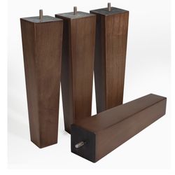 Solid Oak Wood Furniture Legs, 12 Inch