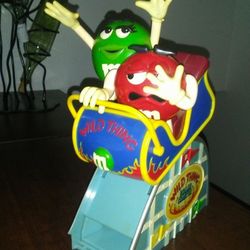 M&M Candy Dispenser! Vintage! Roller Coaster Theme!