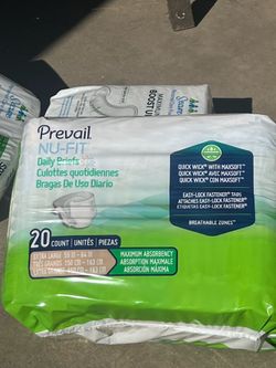 Prevail NU-FIT Incontinence Briefs XL Maximum Absorbency 20 Ct Breathable