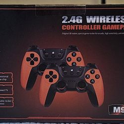 2.4G Wireless Controller Gamepad 10,000 Vintage Arcade Games 2 Controllers BNIB