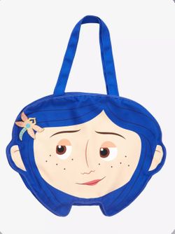 Loungefly Coraline Large Face Canvas Tote Bag