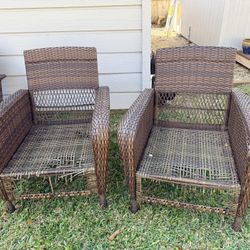 Wicker Chairs (2) - Needs repair