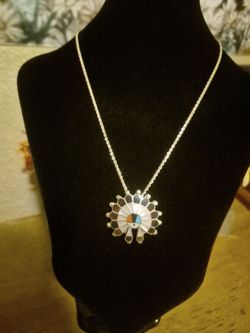 Vintage Zuni Inlay Sunface Pendant/ Brooch