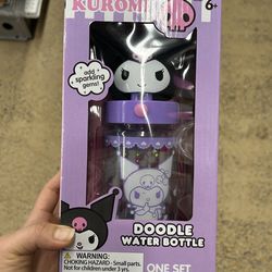 NWT Kuromi Doodle Water Bottle