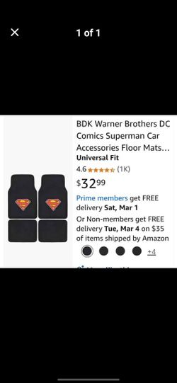 Superman carpet car mats brand new $25 price firm 