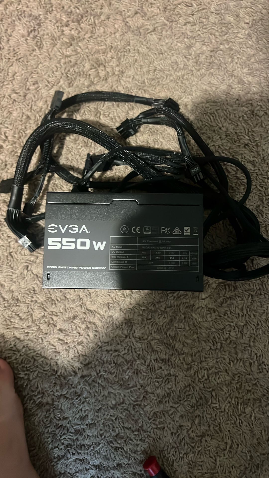 550w EVGA Power supply