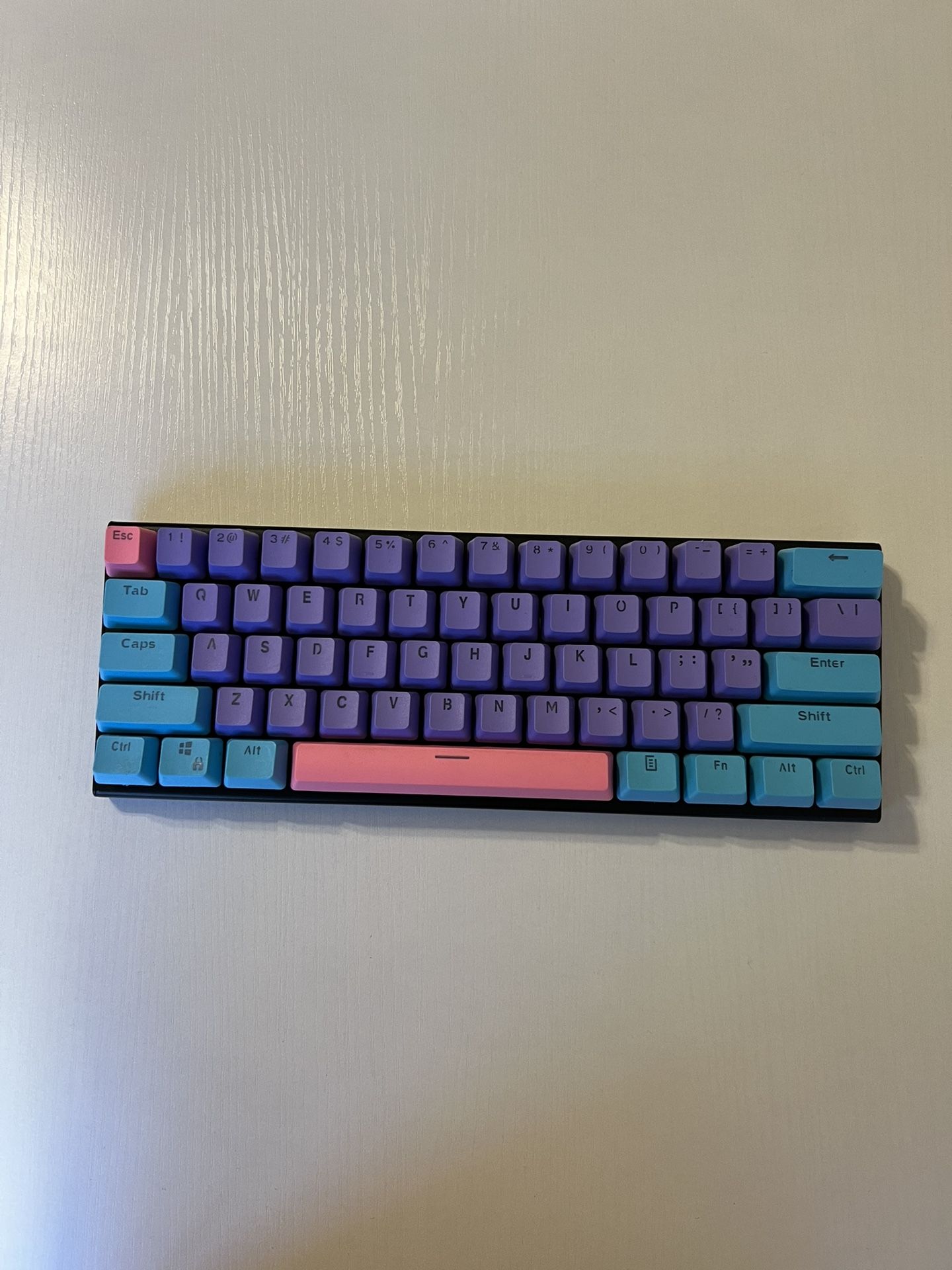 Purple, Blue, And Pink Keyboard