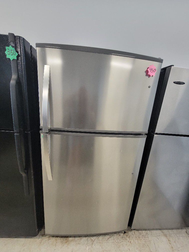 Kenmore Stainless Steel Top Freezer Refrigerator Used Good Condition With 90day's Warranty 