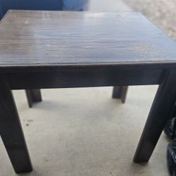 Dark wood end table