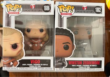 Funko POP! Movies Ghostbusters II - 2 Vigo 1886 & Winston Zeddemore 1882 NEW