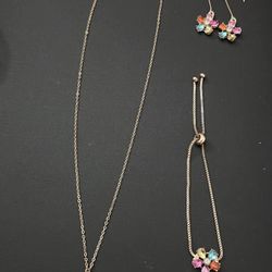 Necklace, Earring, And Bracelet Set