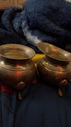 vintage silver-plated footed creamer and sugar bowl set