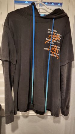 Off White Oversized Pictogram Hoodie Medium, Fits Like XL