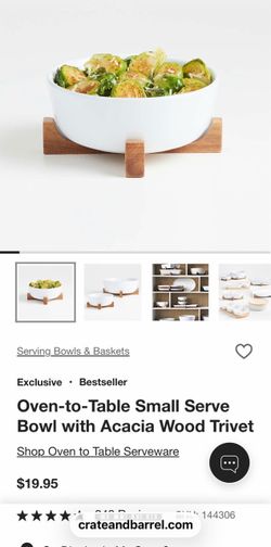 New Crate & Barrel Oven to Table Bowls