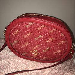 Authentic Red Coach Bag