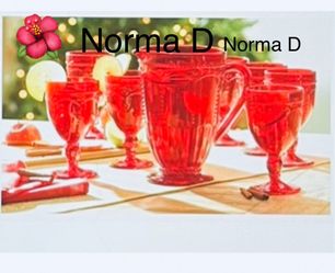Set de 8 copas con pedestal y jarra nuevas en sus cajas 🌺 princess house 🌺