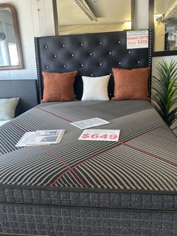 Brand new gray linen or black velvet queen bedframe