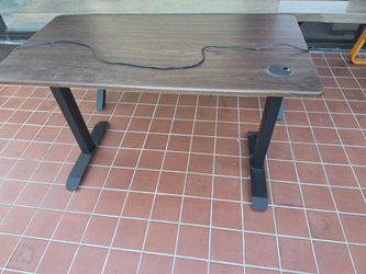 Electric Standing Desk with Wood Top