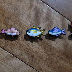 Lot Of 4 Croc Charms Fish