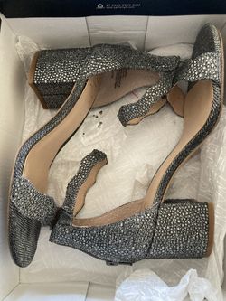Heels Gray Bling Size 7